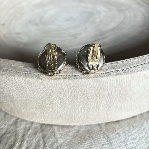 Vtg Gold Tassel Chain Clip On Dangle Earrings Japan Statement Night Out Dress Up - Picture 5 of 12